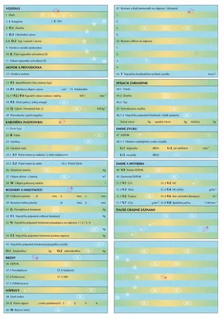 Ukážka zadnej strany technického preukazu